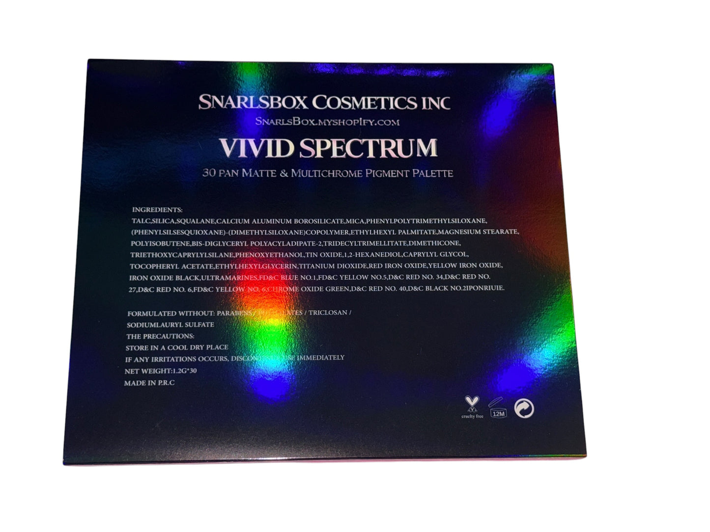 Vivid Spectrum multi chrome & matte 30 pan eyeshadow palette